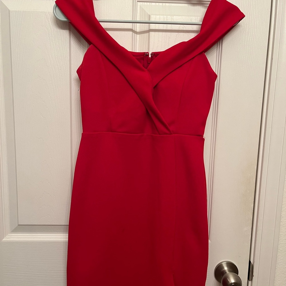 Blashe Fitted Strapless Red Dress | Women’s Size S